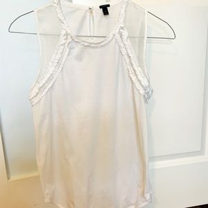 Jcrew sleeveless shirt in off-white.  Size M